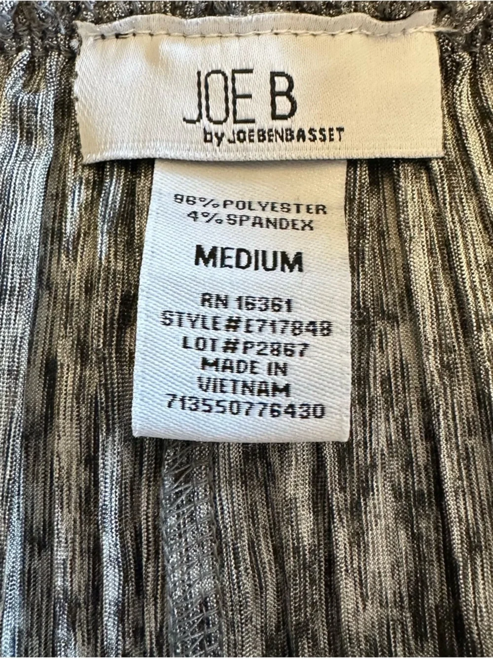 Joe B Pleated Metallic Silver and Black Midi Skirt - Picture 5 of 5